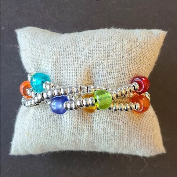 MULTIVITAMIN • Bohemian Bracelet • Silver and Glass Beads - Picture 7 of 15